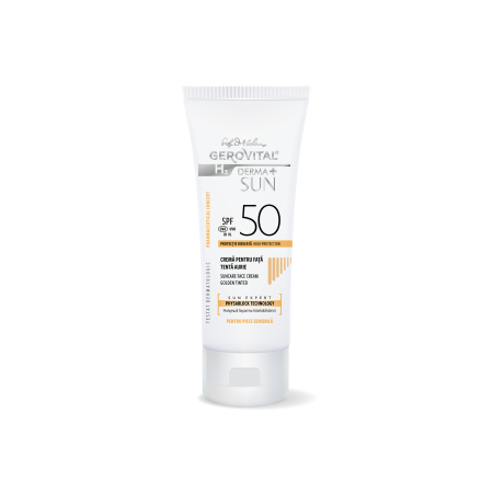 Gerovital SUN H3D+ Crema Fata SPF50 Auriu 50ml