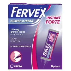 Fervex Durere si Febra Instant Forte 1000 mg x 8 plic