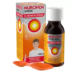 Nurofen Jr.Capsuni 200mg/5ml-susp. x 100ml-Reckitt