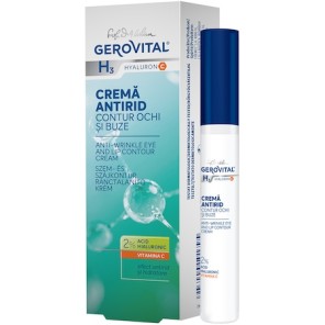 Gerovital H3 Hyaluron C Crema Antirid Contur ochi si buze 15ml