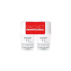 Vichy Bipack Deo Roll-on Antiperspirant 48H fara parfum 1+1 -50%
