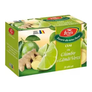 Fares Ceai Ghimbir si Lamai Verzi x 20pl