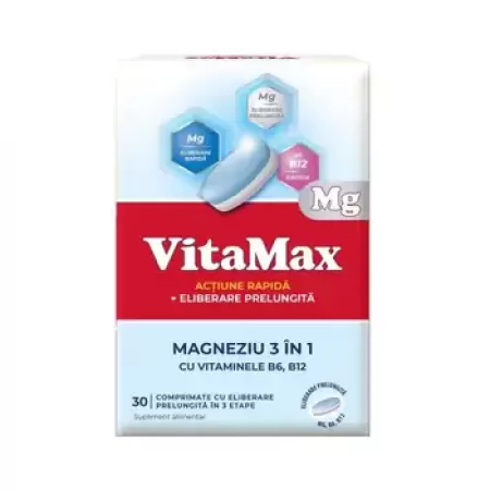 Vitamax Magneziu 3in1 x 30cpr