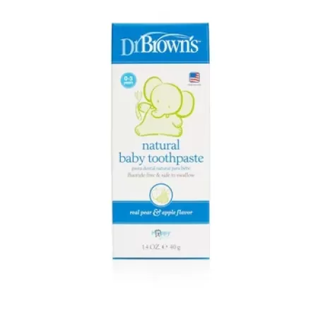 Dr.Brown's HG025 Pasta Naturala de Dinti pentru Copii mar si para 40g