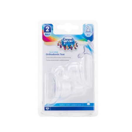 Canpol 18/126 Tetine Sil.Ortodon. Nr.2 x 2buc