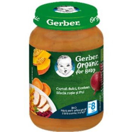 Gerber bio cartof dulce dovleac pui x 190g
