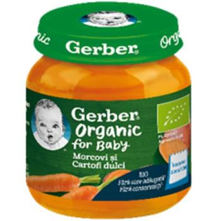 Gerber bio morcov cartof dulce x 125g