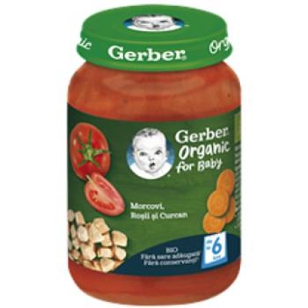 Gerber bio morcov curcan rosii x 190g