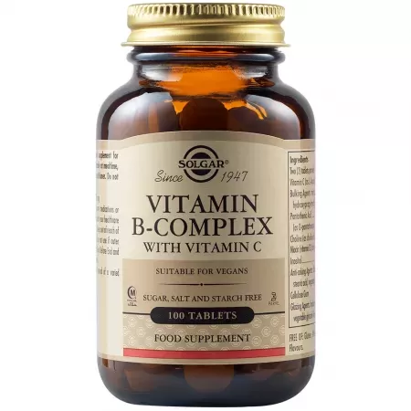 Solgar Vitamin B-complex cu vit. C x 100 tb