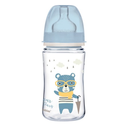 Canpol Babies biberon anticolici cu gat larg 240ml blu 35/232