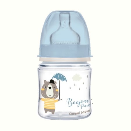 Canpol Babies biberon anticolici cu gat larg blu  120 ml 35/231