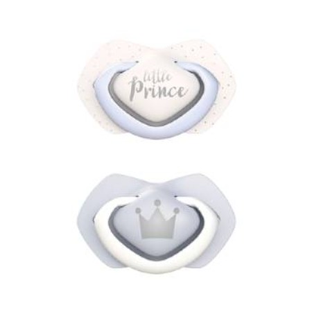 Canpol 22/651 suzeta simetrica dIn silicon Royal baby 6-18 luni x2 buc blu
