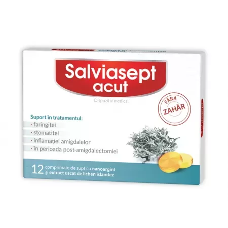 Zdrovit Salviasept Acut Fara Zahar x 12cpr