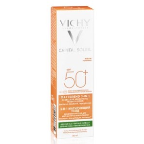 Capital Soleil Crema Matifianta Anti-Stralucire 3in1 SPF 50+ 50ml