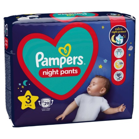 Pampers 3 Night Pants 6-11 kg x 29 buc