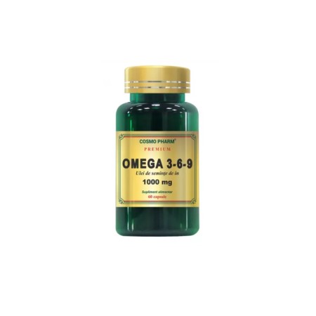 Cosmo Omega 3-6-9 Ulei seminte in 1000mg.60 cps.+30cps. gratis