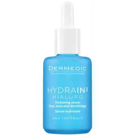 Dermedic HYDRAIN3 HIALURO Ser Hidratant pt Fata, Gat si Decolteu 30ml