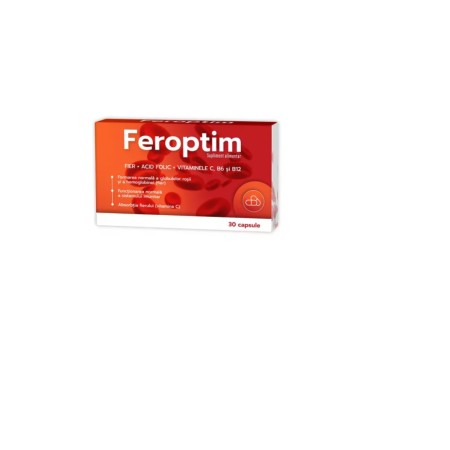 Feroptim fier+acid folic+vit.C x 30cps