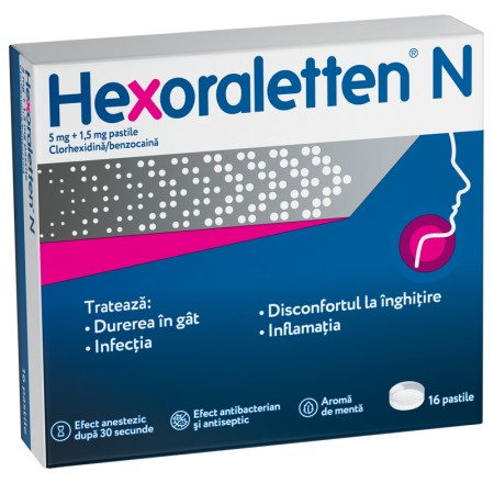 Hexoraletten N x 16 cpr.