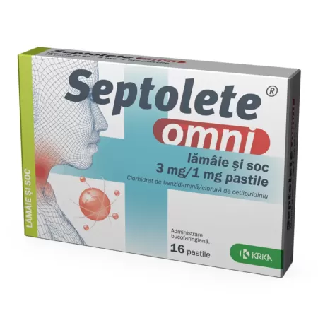 Septolete Omni 3mg/1mg Lamaie + soc x16 cp