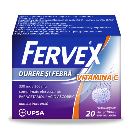Fervex Vitamina C 330mg/200mg x 20cpr eff