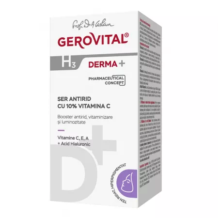 Gerovital H3 Derma+ Ser antirid 10 % vit.C x 15ml