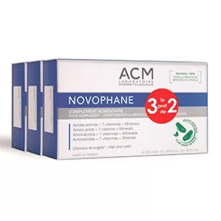 ACM Novophane Capsule Par&Unghii cutie x 60 cps PACHET 2+1