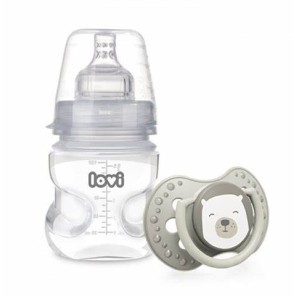 Canpol 21/595 Lovi Biberon MAMMAFEEL 150 ml + Lovi Suzeta 0-2 luni