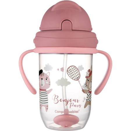 Canpol 56/613 Cana Cu Cioc Silicon 250ml PINK (Bonjour Paris)