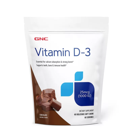 GNC Vitamina D3 25 MCG(1000UI) - Chocolate x 60 buc