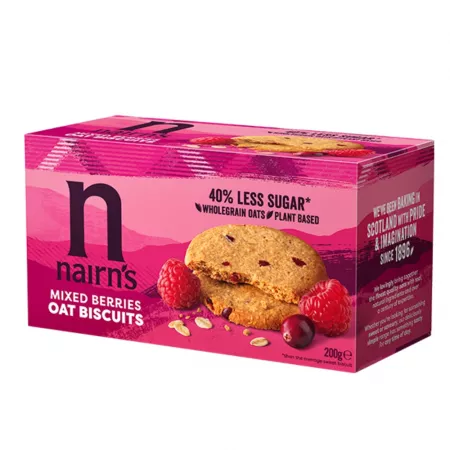 NR Biscuiti Ovaz integral fructe de padure 200g