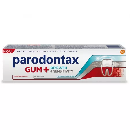 Parodontax Pasta de Dinti Gum+breath&amp; sensitive x 75 ml