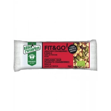 Probios Bio Baton Fit and Go cu Alune Afine si Maca x