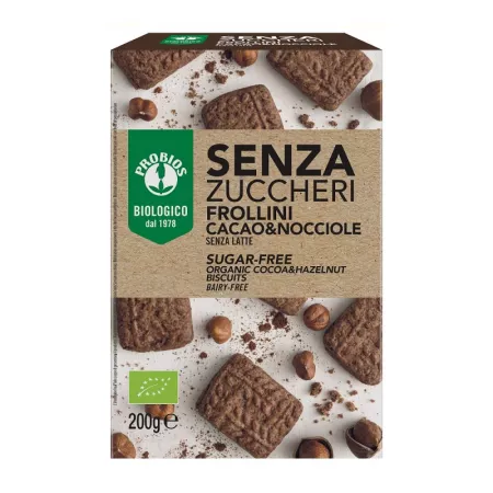 Probios Bio Biscuiti Cu Cacao si Alune Fra Zahar x200g