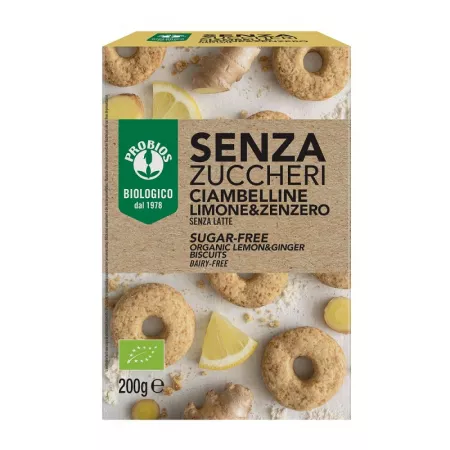 Probios Bio Biscuiti cu Lamie si Ghimbir x200g
