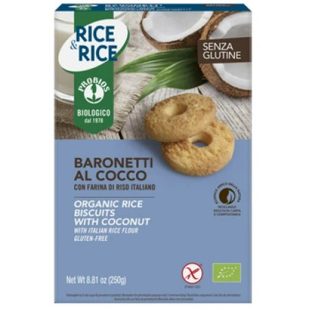 Probios Biscuiti Baronetti cu Cocos x250g