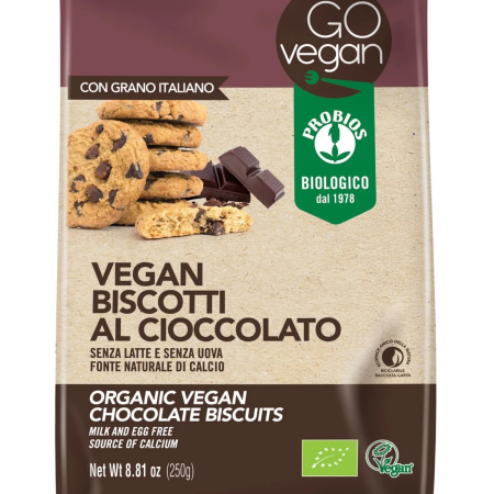 Probios Biscuti vegani cu Ciocolata x250g