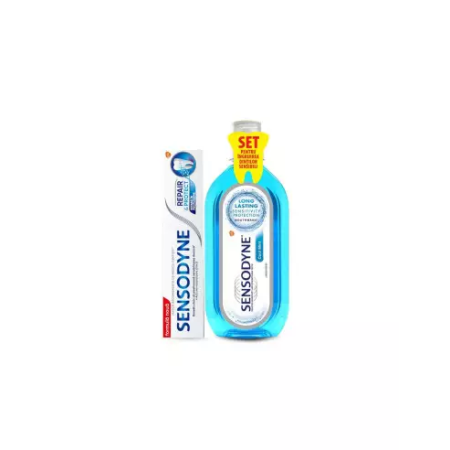 Sensodyne pasta dinti repair and protect x 75 ml + apa coolmint x 500 ml cadou