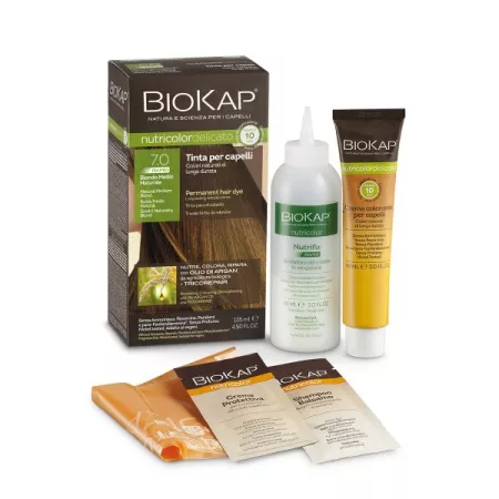 Biokap Nutricolor Vopsea Par Delicato Rapid 7.0 Natural Medium Blond x 135ml