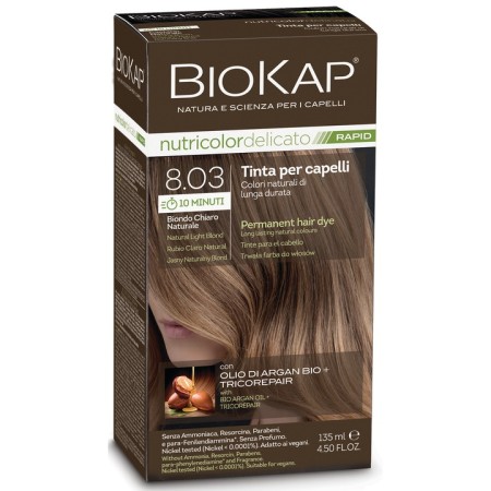 Biokap Nutricolor Vopsea Par Delicato Rapid 8.03 Natural Light Blond x 135ml