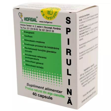 Hofigal Spirulina 500mg-cps. x 40