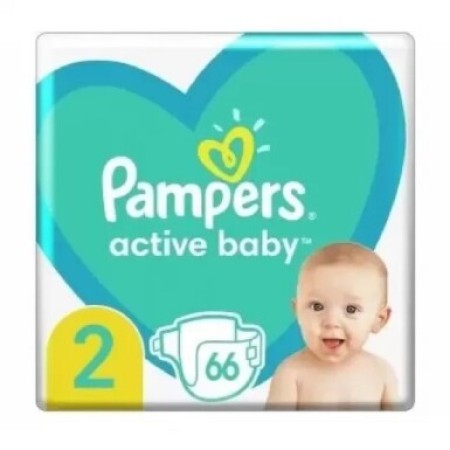 Pampers 2 Active Baby 4-8 kg x 66 buc