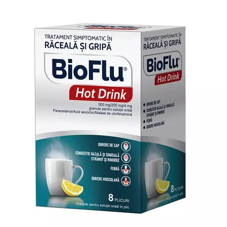 Bioflu Hot Drink x 8 plicuri