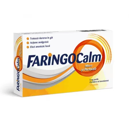 FaringoCalm Miere si Portocala 3mg x 12