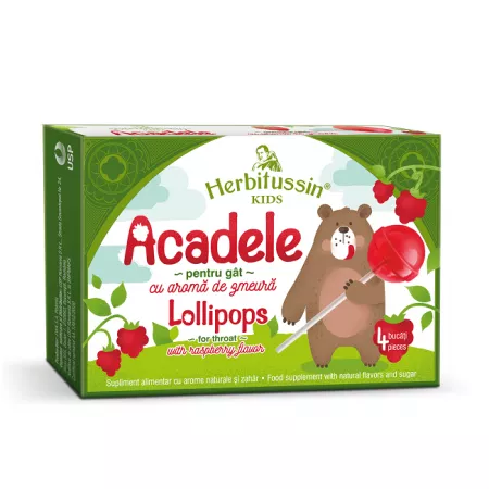 Herbitussin Kids Acadele Zmeura x 4 buc