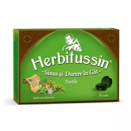 Herbitussin Sinus si Durere Gat x 12 pastile