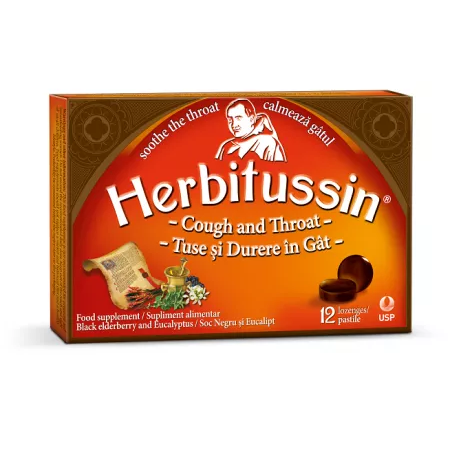 Herbitussin Tuse si Durere Gat x 12 pastile