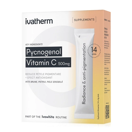 Ivatherm Pycnogenol Vitamina C 500 mg Supliment alimentar x 14 sticks