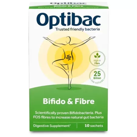 Optibac Bifidobacterii si Fibre x 10 plc