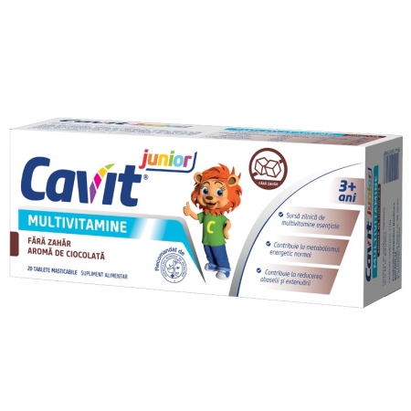 Cavit Adulti Multivitamine Ciocolta Fara Zahar x 20 -Biofarm